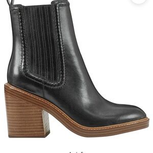 Marc Fisher Black Leather Ankle Booties